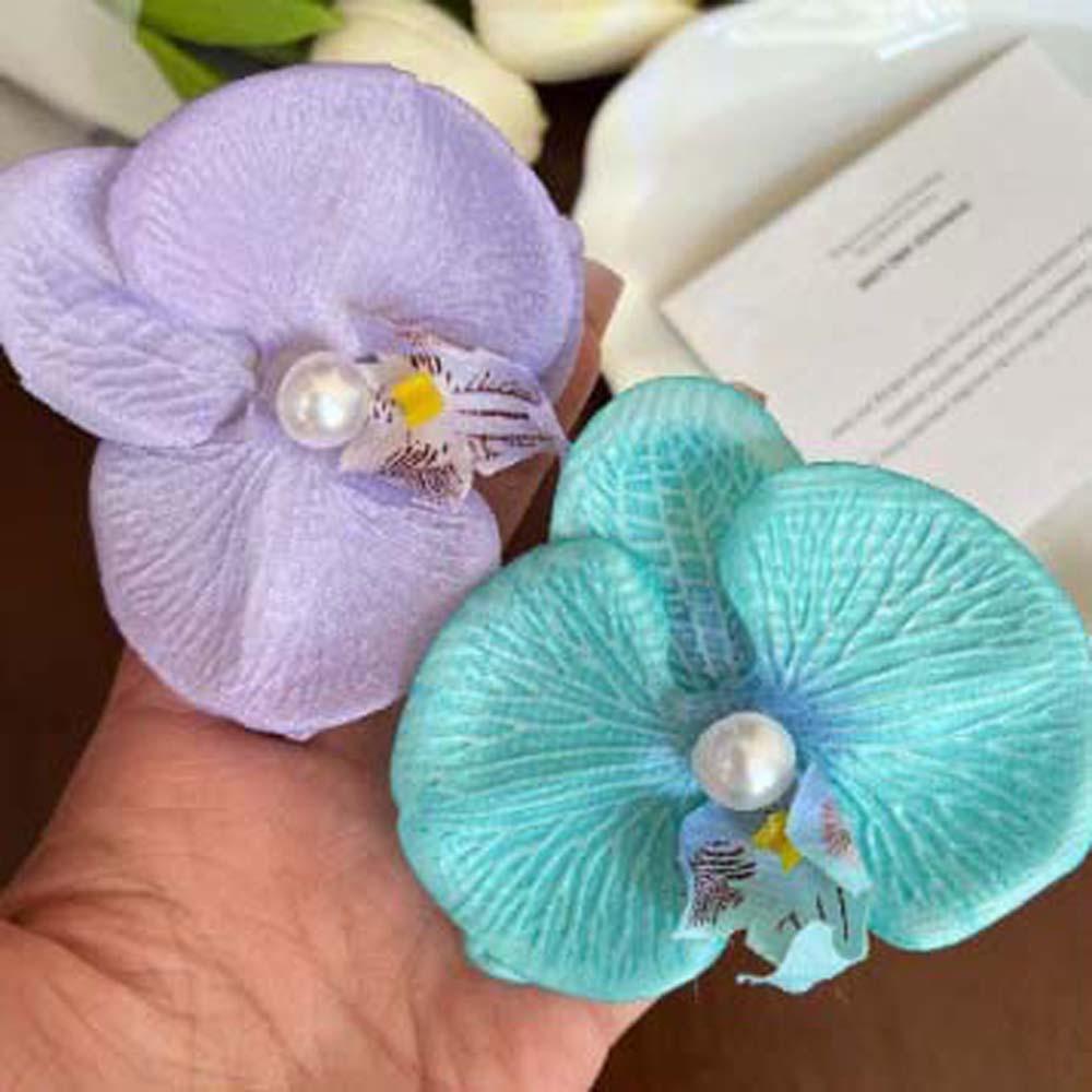 Thai Style Butterfly Orchid Hair Clip Sweet Women Side Clip Orchid Flower Hairpin  Daily