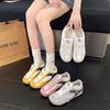 Little white shoes versatile 2025 new leisure sports breathable color matching mesh German training shoes women's flat bottom small women's shoes