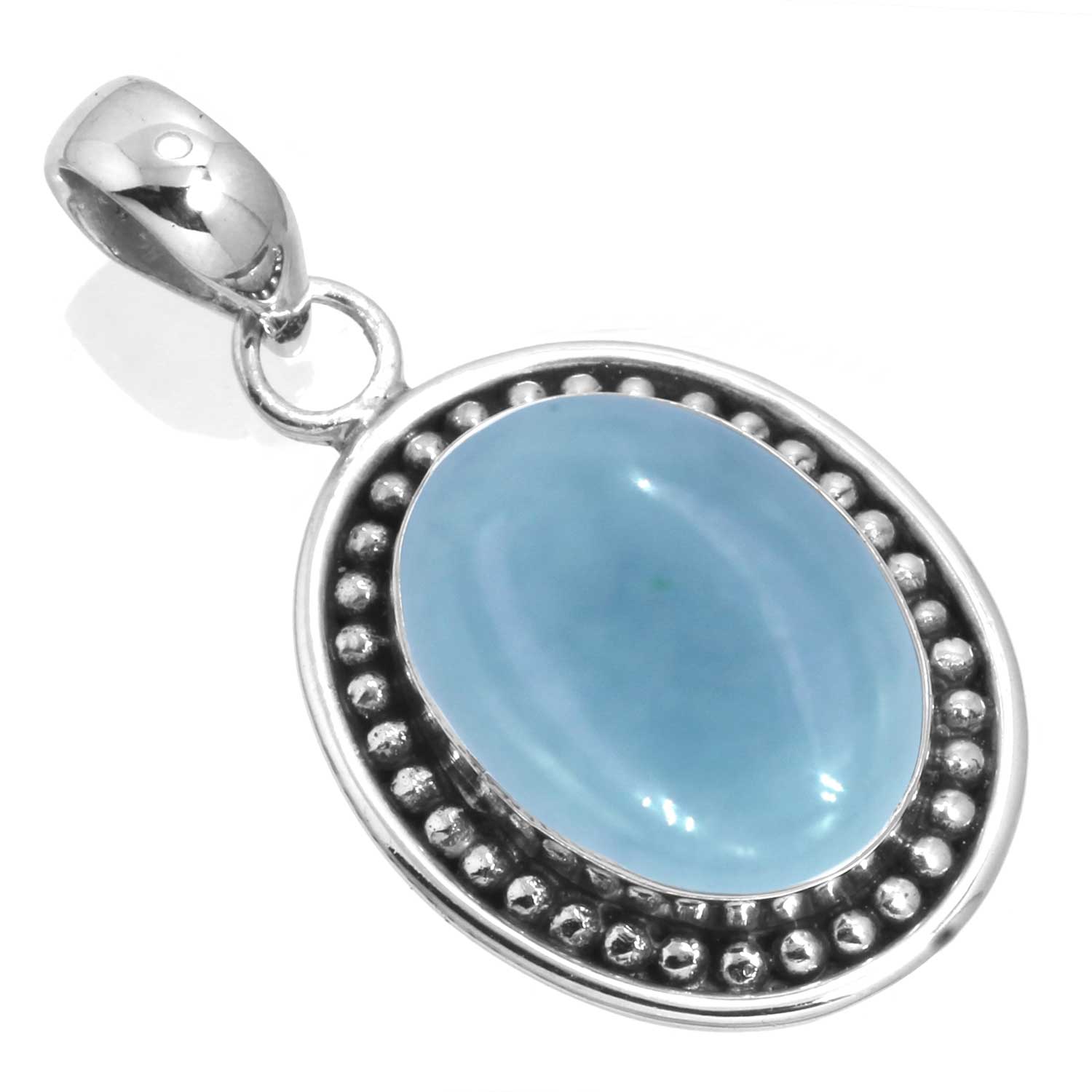 

925 Sterling Silver Pendant Women Gemstone Handmade Jewelry Engagement Gift Amazonite Angelite Blue Opal Botswana Agate Mohave Azurite Chrysocolla