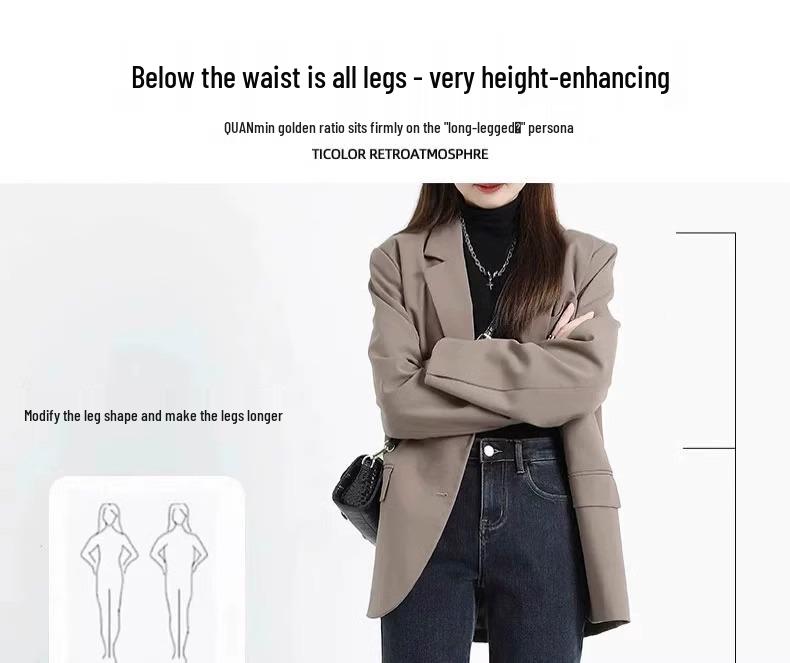 Women's High-Waist Slimming Straight-Leg Nine-Point Jeans (Spring/Autumn 2025)