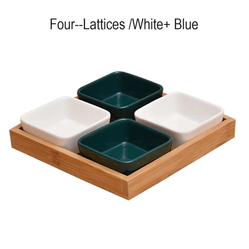 Divided Snack Platter with Storage Tray Dried Fruit Bowl Snack Plates for Chips and Dip Dry Spice Candies Dried Fruits