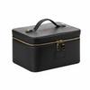 Fashionable PU Leather Makeup Bag Large Capacity Square Shape Camera Storage Bag Waterproof Removable Divider Clutch Bag Travel