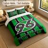 Juego de Ropa de Cama 1 Funda Nórdica 2 Fundas de Almohada Estampado Hannover 96 Ropa de Cama Suave Decoración de Dormitorio
