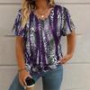 Vintage Women‘S T-Shirt Graphic Print Summer Casual V-Neck Short Sleeve T Shirts Fashion