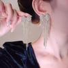 Elegant Tassel Long Earrings: European & American Fashion, High-End Prom & Evening Goddess Style.