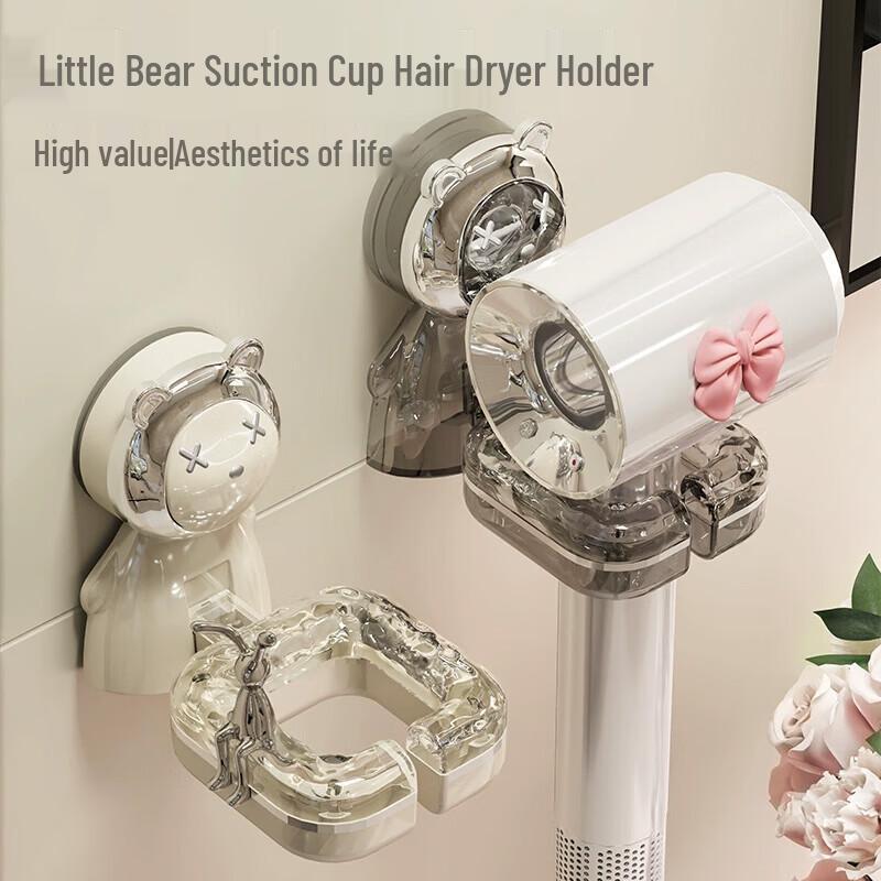Ścienny uchwyt na suszarkę do włosów z przyssawką