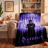 Wednesday Custom Flannel Blankets Soft Warm Cozy Throws for Home Decor Holiday Gifts