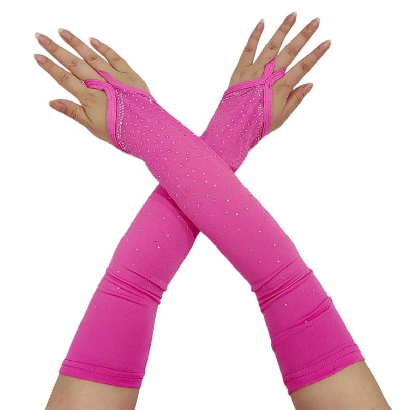 Nachtclub-Handschuhe für Damen und Mädchen für Mottoparty Bequem zu tragen Elastische Dehnbare Ärmel Handschuhe