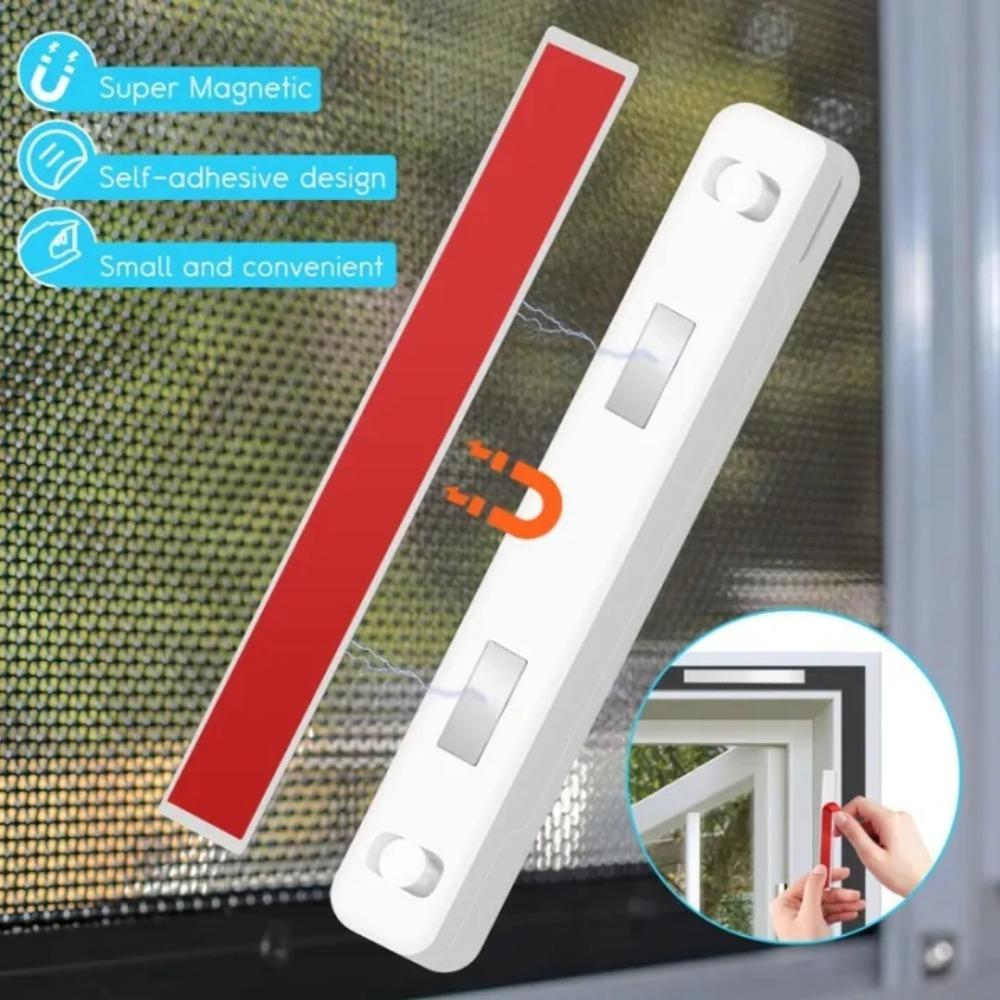 Magnetický Klip na Okenní Síťku Rezuvzdorná Přezka pro Upevnění Bez Vrtání Pro Okna Dveře s Moskytiérou Ochrana proti Hmyzu Bez Hřebíků