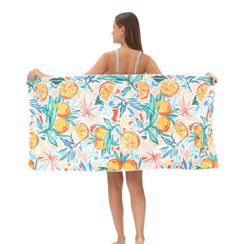 Ultra Absorbent Microfiber Beach Towel With Sea Turtle Print Quick Dry Large Size 70x140cm Pool Vacation Travel