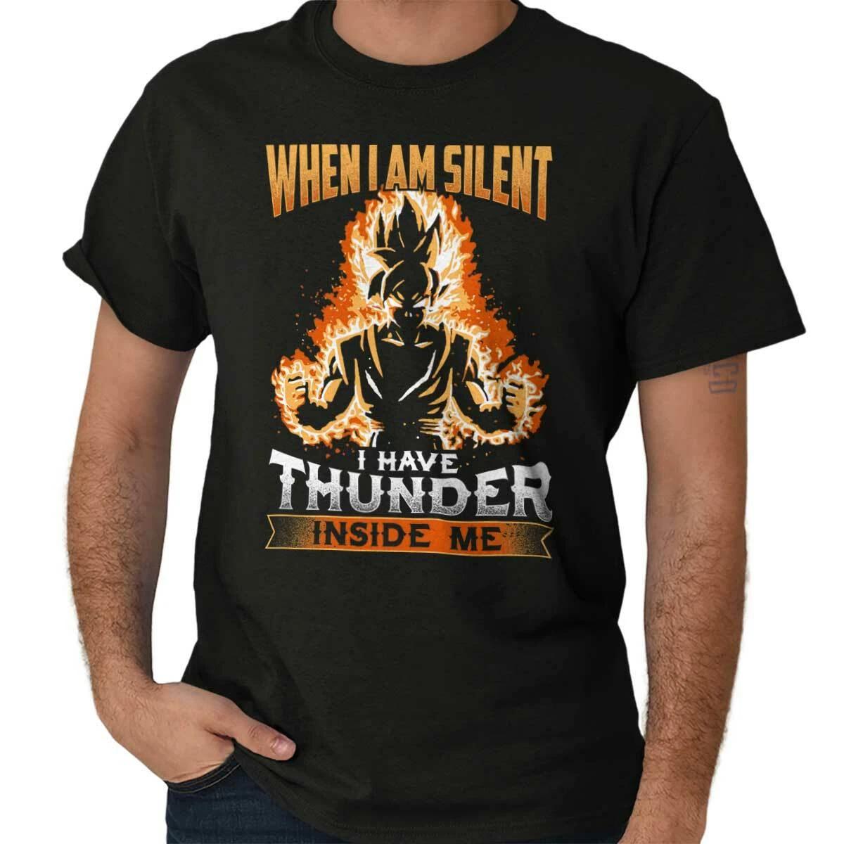 When Silent I Have Thunder Inside Me Anime Womens or Mens Crewneck T Shirt Tee XS