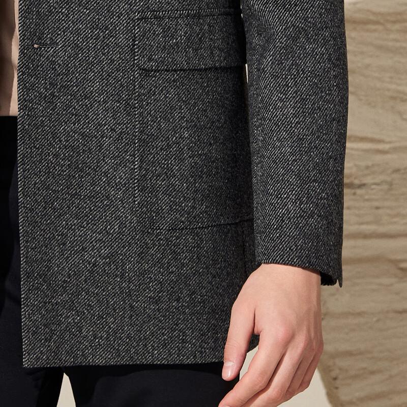 Antonio Men's Cashmere & Wool Herringbone Mid-Length Overcoat