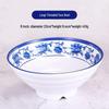 Jiuyue Mei 9-Zoll A5 Melamin Chinesische Nudelschale, Weiß & Blau Floral