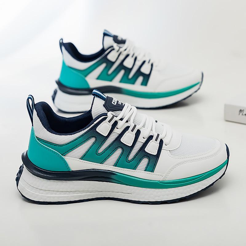 Autumn Couple Sports Shoes Color Matching Men's and Women's Fashion Running Shoes Thick-soled Breathable Casual Shoes