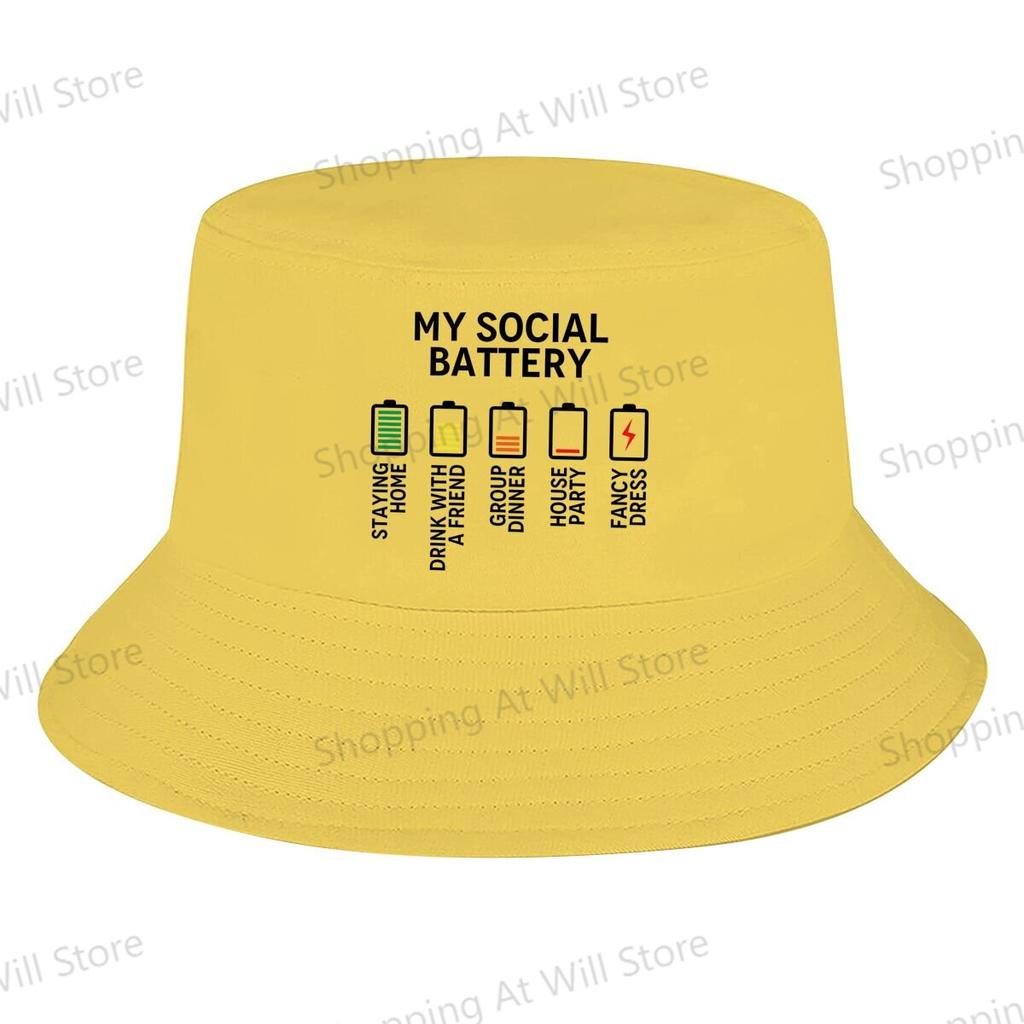 D Printing Low battery Mens and Womens Fisherman Hat  Beach  Hat Birthday gift