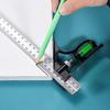 Adjustable Sliding Combination Square Ruler, Metal Ruler Framing Square T Ruler Carpentry Woodworking Measure Tools