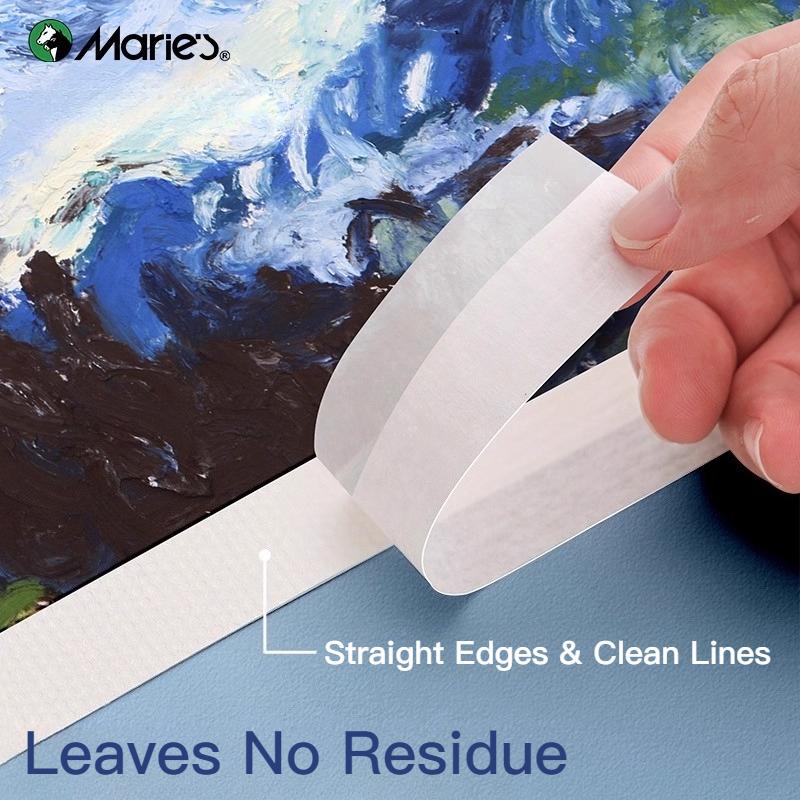 MARIE'S Masking Tape Artist-Grade Masking Tape for Fine Arts Students Tear-by-Hand Masking Tape for White Space Preservation