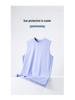 Plus Size Korean Style Sleeveless T-shirt: Summer Cooling, Loose Fit, Solid Color, Underarm Coverage
