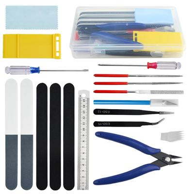 WMYCONGCONG Plastic Model Tools 19 Piece Introductory Tool Model Tools for Includes Storage Thin Blade Precision Craft Tools for DIY Production and