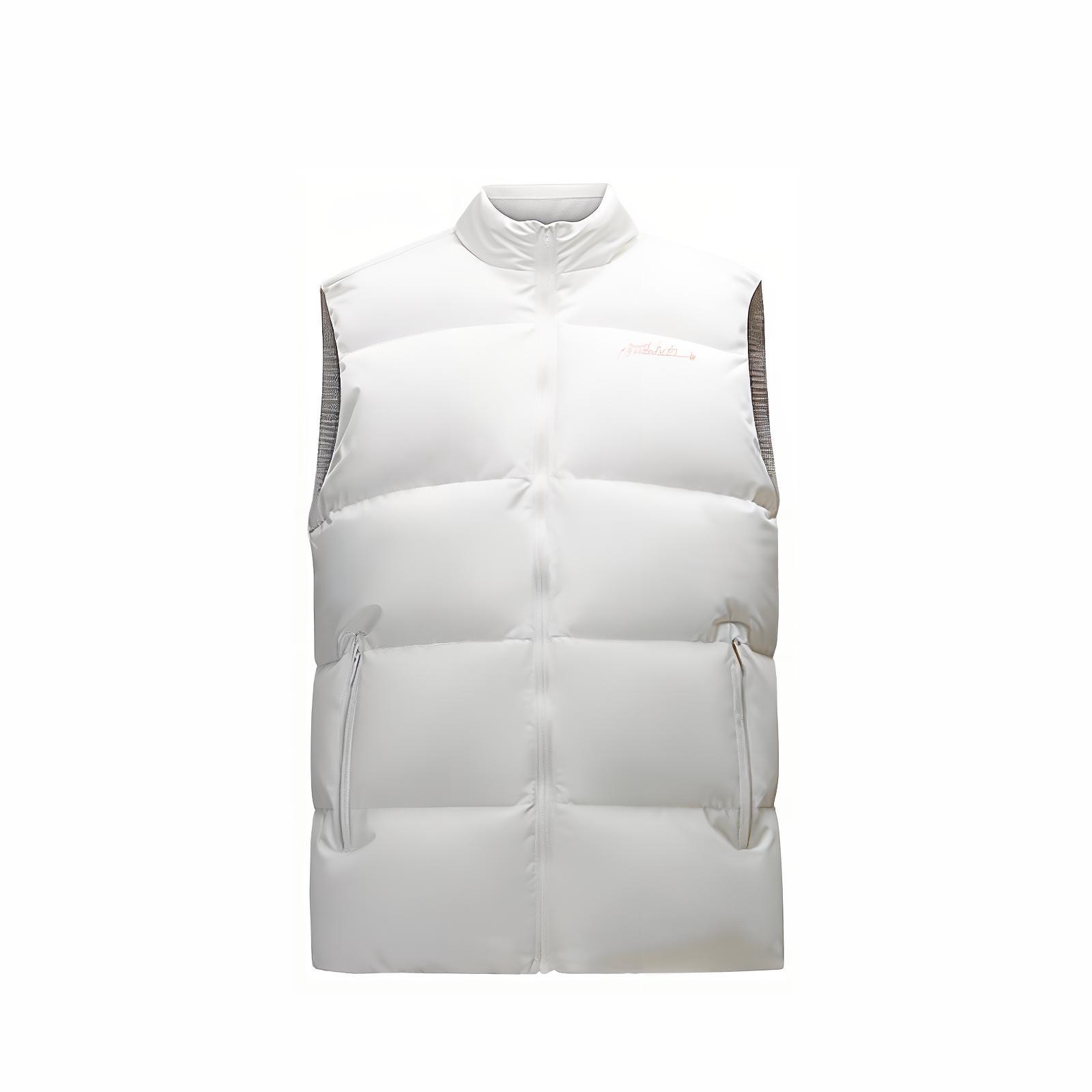 

Anta Training Series Sports Lifestyle Series Stand Collar Simple Comfortable Casual Sleeveless Down Jacket Women Outerwear Paper-White 162447931-2