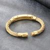Stainless Steel Cable Wire Bracelet for Men Gold Color Magnetic Clasp Jewelry Trendy Black Accent Wristband Accessory for Gifts
