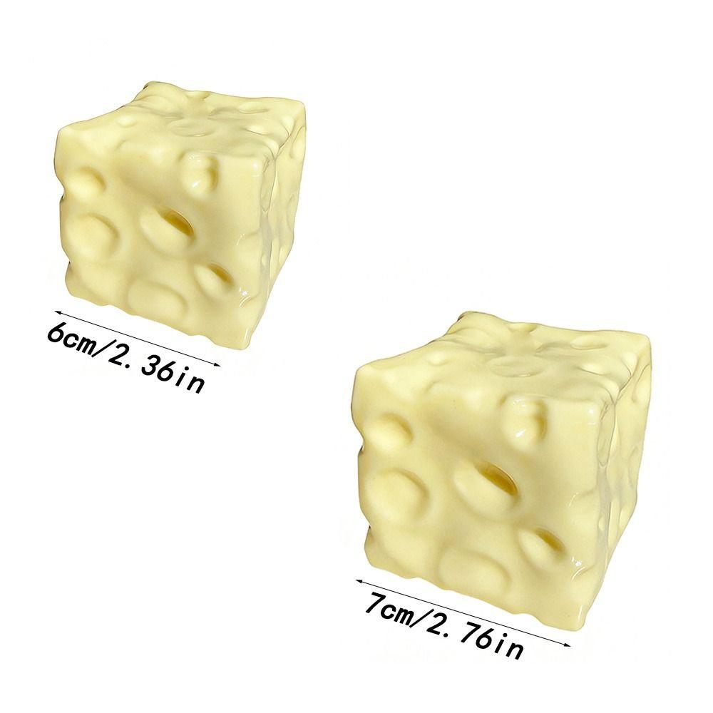 Shapeable Cheese Pinch Non-Bounce Squishy Texture Jumbo Cheese Cube Stress Ball Anti-Stress ASMR Sensory Stress Birthday Gift