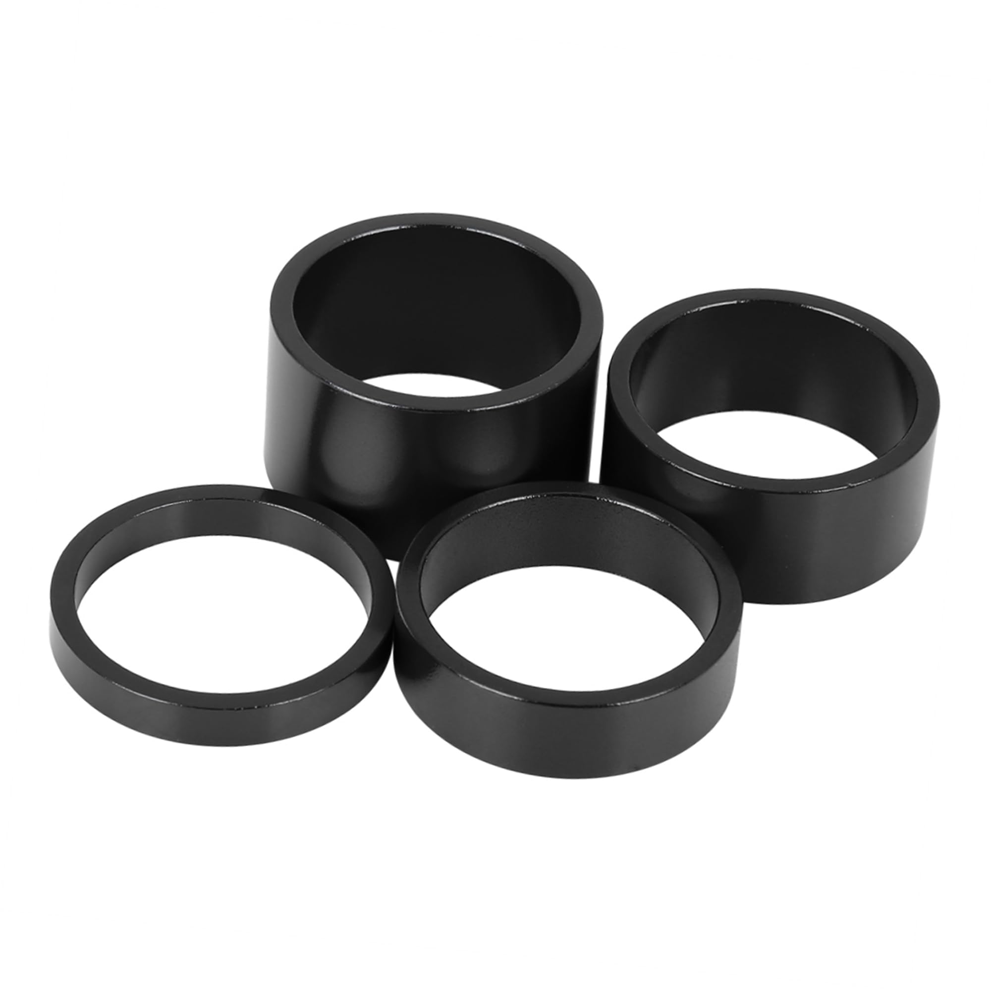BULLSPANN Bicycle Headset Spacer Bicycle Aluminum Alloy Silver Tone Bike