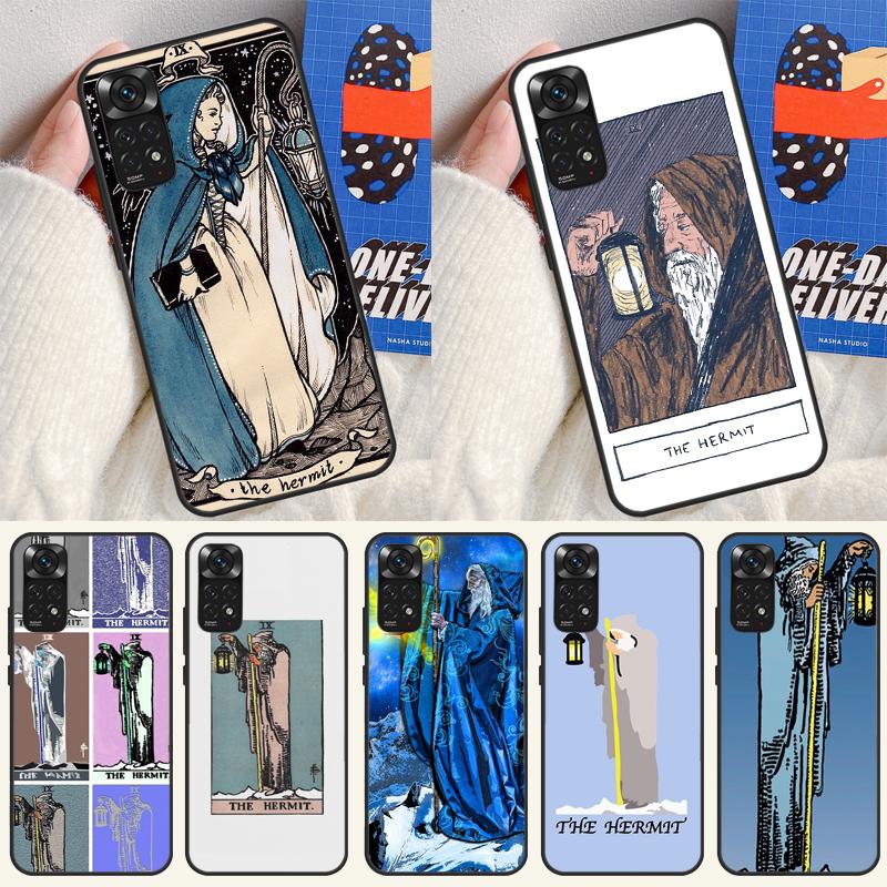 Tarot Card The Hermit Case For Xiaomi Redmi 14C 10C 12C 13C Cover For Redmi Note 14 Pro 13 9 10 11 12 10S 11S 12S