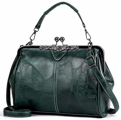Purse Shoulder Crossbody Antique Style [ZAZALAND] Bag, Bag, Bag, Tote, 3-way, Leather, Retro, (green)