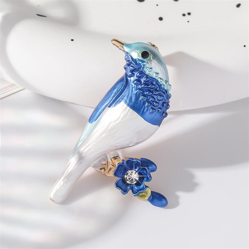 Fashion Animal Enamel Bird Shape Brooches For Women Clothing Coat Jewelry Party Accessries Gifts