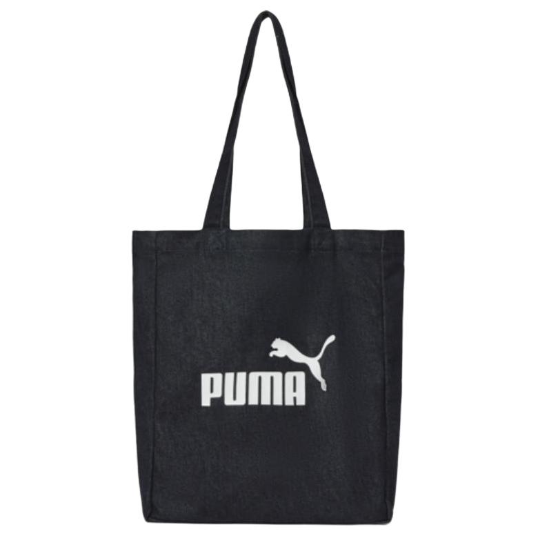 Puma Fashionable Versatile Fabric Tote Shopping Bag Shoulder Bag Kids tote bags Dark-Blue-Denim 353925166203 Denim Dark Blue