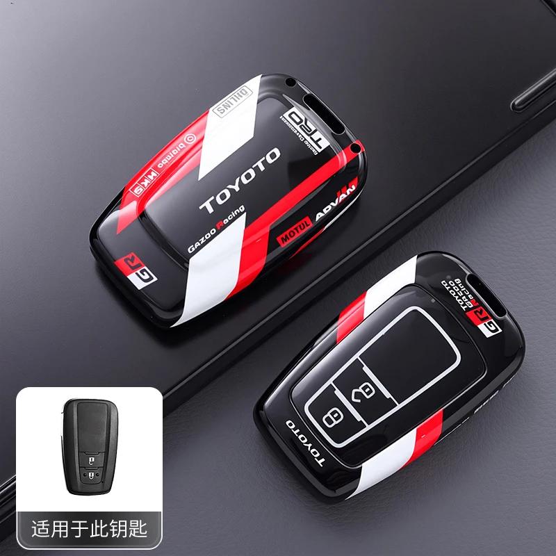 svagd6 ABS Zinc Alloy Car Key Cover Case For Toyota RAV4 Highland Coralla Hilux Fortuner Land Cruiser Camry Crown Keychain Accessories