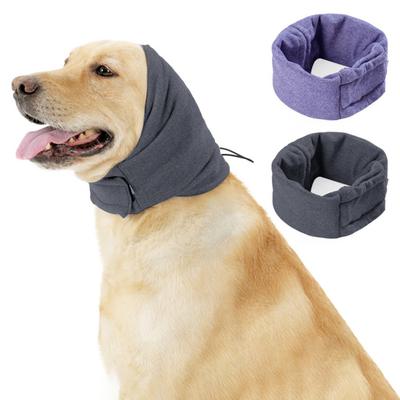 Hundeohrenschützer mit Klettband Verstellbar Weich Atmungsaktiv Einfarbig Haustier