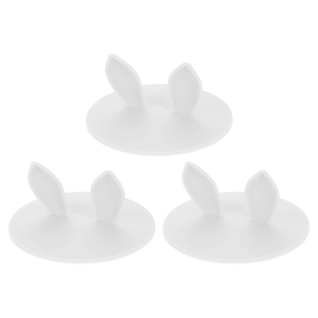 3/6Pcs Silicone Cup Lids 3.9 Inch Mug Cover Seal Rabbit Ear Silicone Cup Covers for Hot and Cold Drinks Cup Glass Cup Coffee Cup