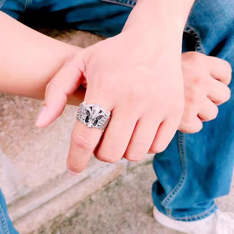 New European and American Retro Iris Domineering Ring for Men