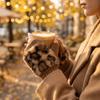 Soft Plush Fingerless Gloves Warm Leopard Print Gloves Vintage Half-Finger Gloves  Women