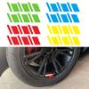 6PCS Reflective Car Wheel  Sticker Vinyl Precision Cut Decal Sticker Stripe Racing Wheel Hub Decals