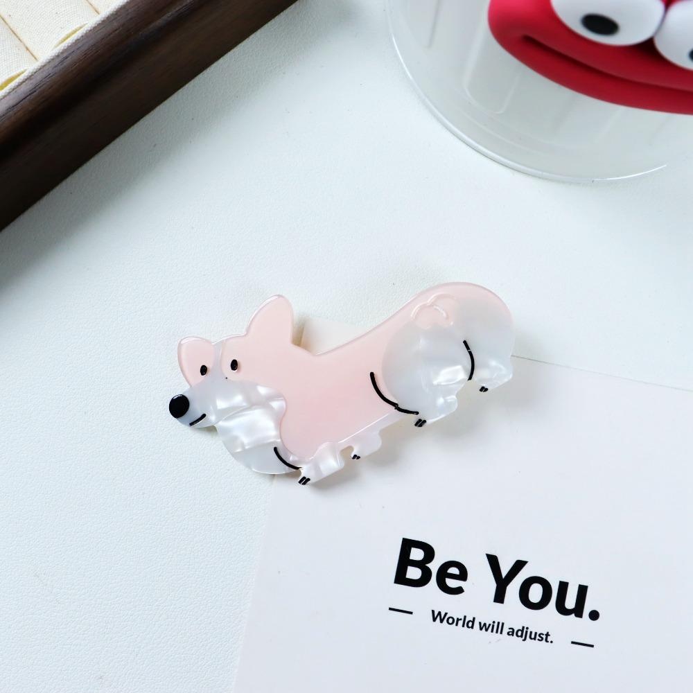 Animal Acetate Puppy Hair Claw Creative Dog Hairpin Personalized Corgi Hair Clip  Girls