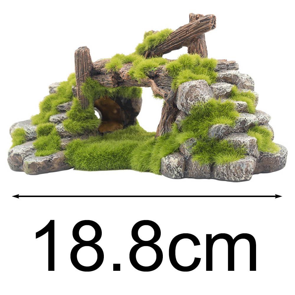 Akvarium Mountain View Rockery Hiding Cave Ornament Fish Tank Decoration