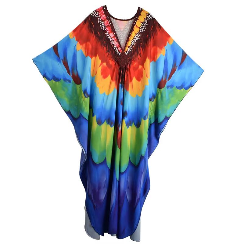 Xitao V-neck Patchwork Printing Dress GJ1212