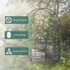 Outdoor Garden Arch with Double Gates, Metal Garden Arbor for Climbing Plants, Roses, Vines, Wedding Arch for Outdoor, 114L x 50W x 206H cm, Dark Grey