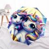 1pc Unicorn Friends: Magical Night Umbrella with Plastic Handle,Suitable for All Seasons Home Travel Outdoor UmbrellaDD277