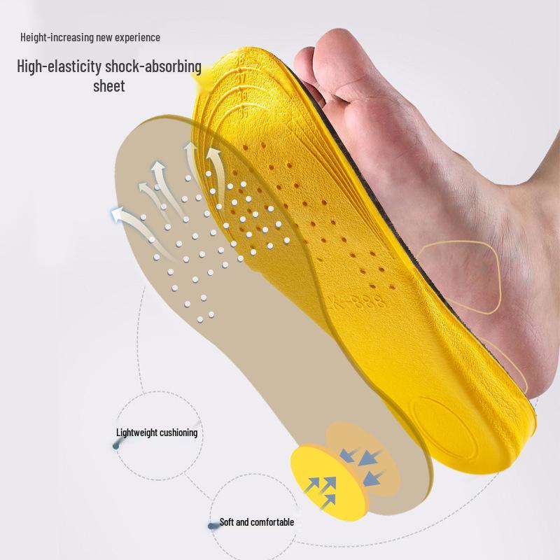 Nafoing Sport Height-Boosting Breathable Insoles for Men and Women – Invisible, Sweat-Absorbing, Shock-Absorbing, and Soft.