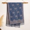 Scarf Autumn And Winter Thickened Scarf Ethnic Style Colored Tassel Travel With Cashew Flower