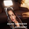 Mini luz de relleno portátil para selfies, recargable, 3 modos, brillo ajustable, clip para teléfono, computadora portátil, tableta, reunión, maquillaje