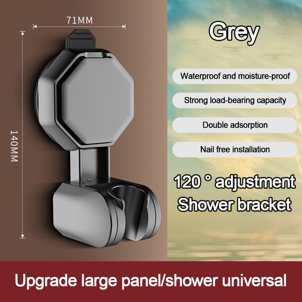 

Перемещаемый держатель для душевой лейки, регулируемая поддержка ручного распылителя, аксессуары для ванной комнаты серый