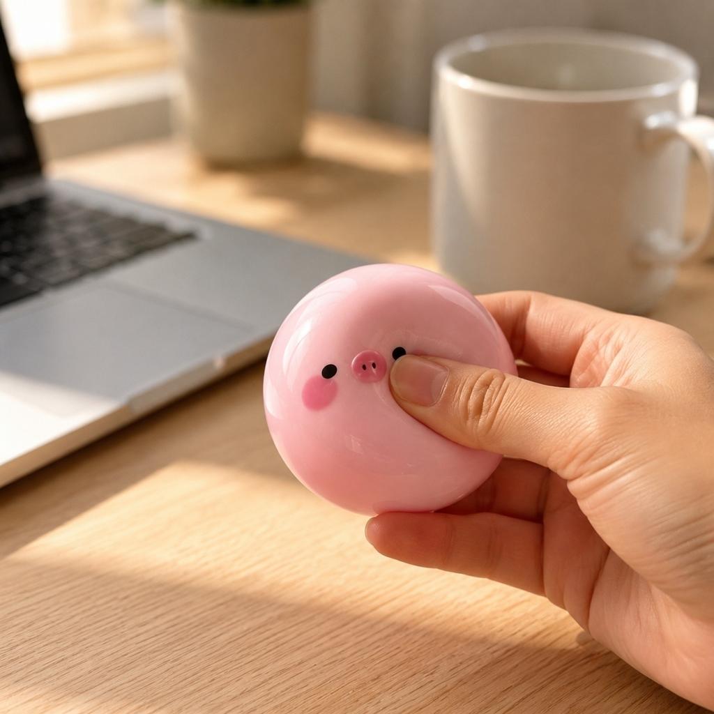 Round Squeeze Stress Relief Ball Slow Rebound Soft Foam Toy Sensory Fidget Handheld Toy for Adults and Children