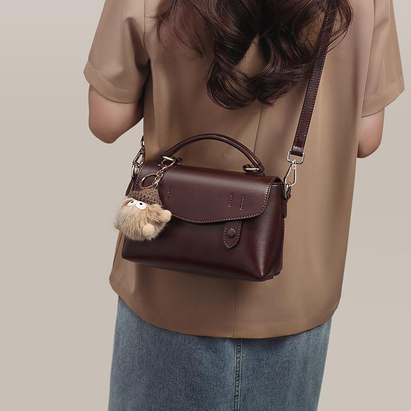 Bag Women'S Bag Autumn And Winter Leather Shoulder Messenger Bag Mailman Bag Fashion And High-End Handbag