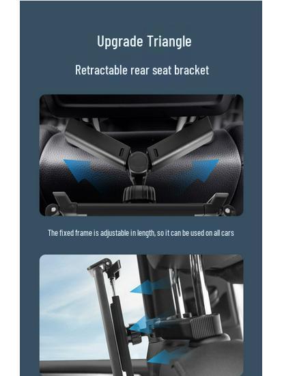 Bolishen Car Rear Seat Headrest Phone Holder - Foldable Clip-on Support