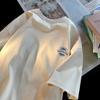 Men’s Trendy Loose-Fit Summer 2024 White Cotton Short-Sleeve T-Shirt